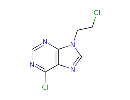 Molecular Structure of 64127-00-0 (6-chloro-9-(2-chloroethyl)-9H-purine)