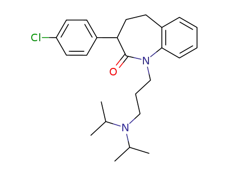 2,3,4,5-テトラヒドロ-3-(p-クロロフェニル)-1-[3-(ジイソプロピルアミノ)プロピル]-1H-1-ベンゾアゼピン-2-オン