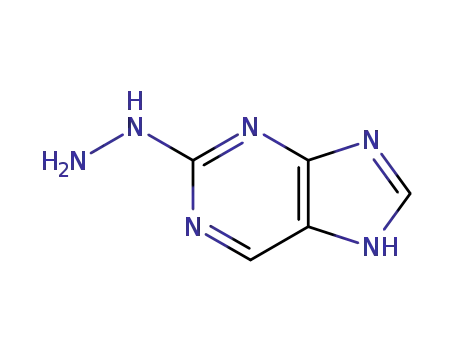 Molecular Structure of 64164-90-5 (2H-Purin-2-one, 1,3-dihydro-, hydrazone (9CI))