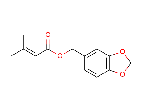 Molecular Structure of 6412-92-6 (1,3-benzodioxol-5-ylmethyl 3-methylbut-2-enoate)