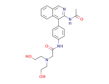 Molecular Structure of 64157-51-3 (N-{4-[3-(acetylamino)isoquinolin-4-yl]phenyl}-N~2~,N~2~-bis(2-hydroxyethyl)glycinamide)
