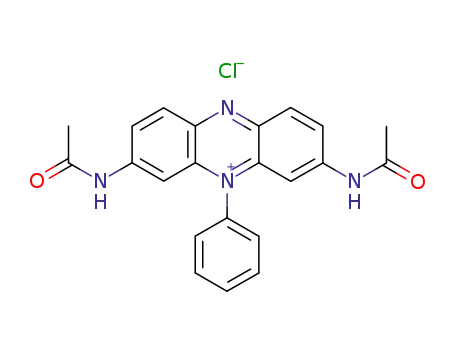 Molecular Structure of 64057-64-3 (2,8-bis(acetylamino)-5-phenylphenazin-5-ium chloride)