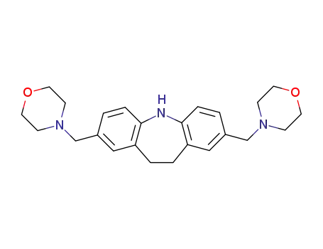 Molecular Structure of 64097-61-6 (2,8-bis(morpholin-4-ylmethyl)-10,11-dihydro-5H-dibenzo[b,f]azepine)