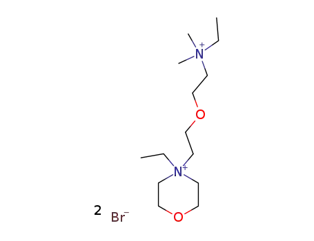 Molecular Structure of 64039-08-3 (4-ethyl-4-(2-{2-[ethyl(dimethyl)ammonio]ethoxy}ethyl)morpholin-4-ium dibromide)