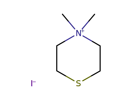Molecular Structure of 64039-05-0 (4,4-bis(methylsulfanyl)morpholin-4-ium iodide)