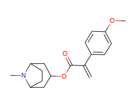 Molecular Structure of 64048-77-7 (8-methyl-8-azabicyclo[3.2.1]oct-3-yl 2-(4-methoxyphenyl)prop-2-enoate)