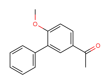 Molecular Structure of 142500-00-3 (1-(6-methoxy-biphenyl-3-yl)-ethanone)