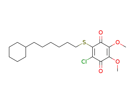 Molecular Structure of 64102-03-0 (5-Chloro-6-[(6-cyclohexylhexyl)thio]-2,3-dimethoxy-1,4-benzoquinone)