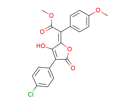 Benzeneacetic acid, a-[4-(4-chlorophenyl)-3-hydroxy-5-oxo-2(5H)-furanylidene]-4-methoxy-, methyl ester, (E)- (9CI) cas  68781-61-3