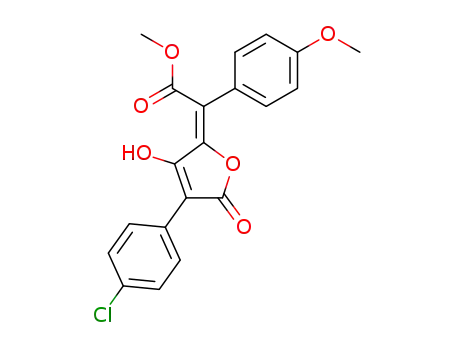 Molecular Structure of 68781-61-3 (methyl [4-(4-chlorophenyl)-5-hydroxy-3-oxofuran-2(3H)-ylidene](4-methoxyphenyl)acetate)