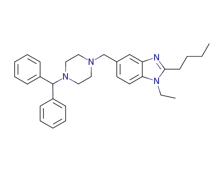 1H-Benzimidazole,2-butyl-5-[[4-(diphenylmethyl)-1-piperazinyl]methyl]-1-ethyl-