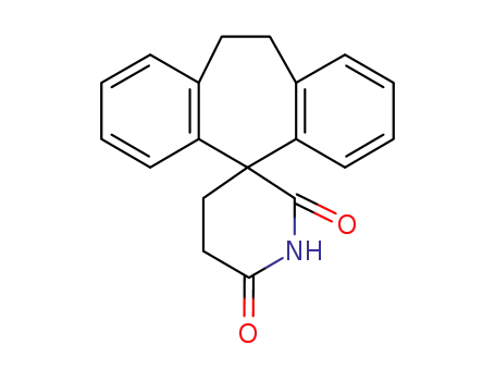 Molecular Structure of 64036-62-0 (10,11-Dihydrospiro[5H-dibenzo[a,d]cycloheptene-5,3'-piperidine]-2',6'-dione)