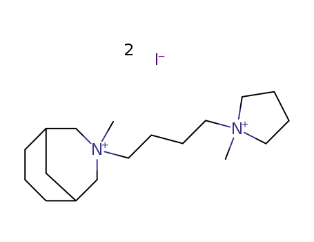 Molecular Structure of 64058-09-9 (3-methyl-3-[4-(1-methylpyrrolidinium-1-yl)butyl]-3-azoniabicyclo[3.3.1]nonane diiodide)