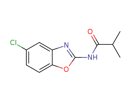 Molecular Structure of 64037-19-0 (2-Methyl-N-(5-chlorobenzoxazol-2-yl)propionamide)