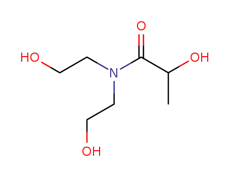Molecular Structure of 64058-34-0 (2-hydroxy-N,N-bis(2-hydroxyethyl)propanamide)