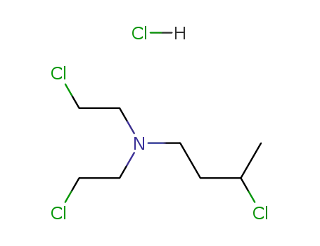 Molecular Structure of 64058-51-1 (3-chloro-N,N-bis(2-chloroethyl)butan-1-amine hydrochloride (1:1))