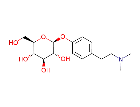 Molecular Structure of 93710-65-7 ((-)-4-<2-(dimethylamino)ethyl>phenyl β-D-glucopyranoside)