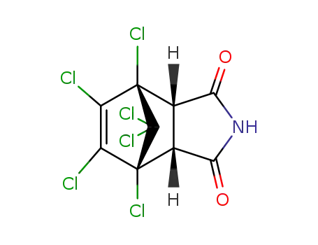 Molecular Structure of 6889-41-4 (1,4,5,6,7,7-HEXACHLOROBICYCLO(2.2.1)-5-HEPTENE-2,3-DICARBOXIMIDE)