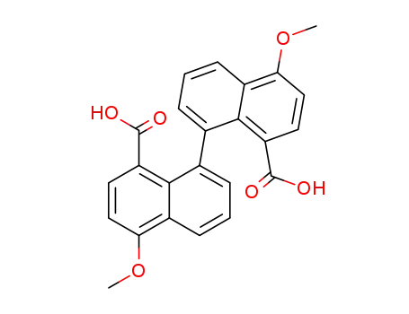Molecular Structure of 6404-61-1 (5,5'-dimethoxy-1,1'-binaphthalene-8,8'-dicarboxylic acid)