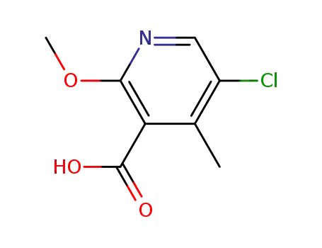 Molecular Structure of 851607-38-0 (5-Chloro-2-methoxy-4-methylnicotinic acid)
