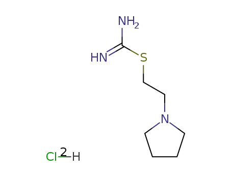 Molecular Structure of 64039-19-6 (2-(pyrrolidin-1-yl)ethyl carbamimidothioate dihydrochloride)