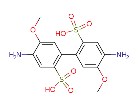 Molecular Structure of 6404-70-2 (5-amino-4-methoxy-2-(4-amino-5-methoxy-2-sulfophenyl)benzenesulfonic acid)