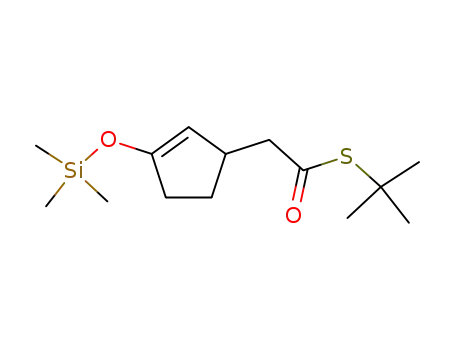 (3-Trimethylsilanyloxy-cyclopent-2-enyl)-thioacetic acid S-tert-butyl ester