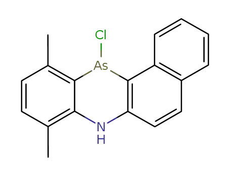 Molecular Structure of 64050-23-3 (12-Chloro-7,12-dihydro-8,11-dimethylbenzo[a]phenarsazine)