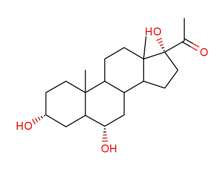 Molecular Structure of 641-79-2 (pregnane-3,6,17-triol-20-one)