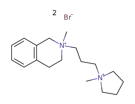 Molecular Structure of 64047-66-1 (2-methyl-2-[3-(1-methylpyrrolidinium-1-yl)propyl]-1,2,3,4-tetrahydroisoquinolinium dibromide)