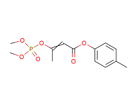 Molecular Structure of 64011-88-7 (3-[(Dimethoxyphosphinyl)oxy]-2-butenoic acid 4-methylphenyl ester)