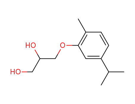 Molecular Structure of 64049-40-7 (3-[2-methyl-5-(propan-2-yl)phenoxy]propane-1,2-diol)