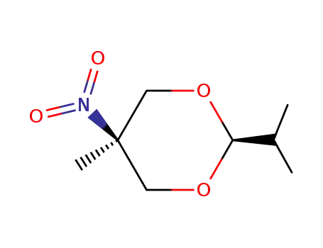 Molecular Structure of 34817-81-7 (2<i>r</i>-isopropyl-5<i>t</i>-methyl-5<i>c</i>-nitro-[1,3]dioxane)
