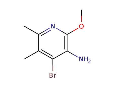 Molecular Structure of 640721-52-4 (3-Pyridinamine,4-bromo-2-methoxy-5,6-dimethyl-)