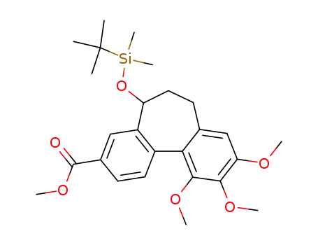 7-t-butyldimethylsiloxy-1,2,3-trimethoxy-5,6-dihydro-5H-dibenzo[a,c]cycloheptene-9-carboxylic acid methyl ester