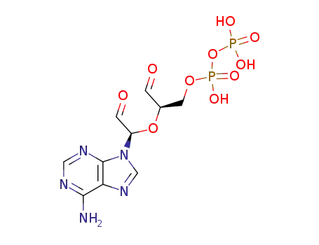 Molecular Structure of 64060-84-0 (adenosine 5'-diphosphate 2',3'-dialdehyde)
