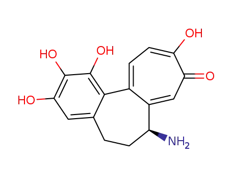 Molecular Structure of 6877-18-5 ((S)-7-Amino-6,7-dihydro-1,2,3,10-tetrahydroxybenzo[a]heptalen-9(5H)-one)