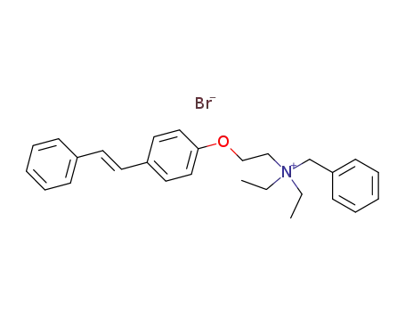 Molecular Structure of 64048-41-5 (N-benzyl-N,N-diethyl-2-{4-[(E)-2-phenylethenyl]phenoxy}ethanaminium bromide)