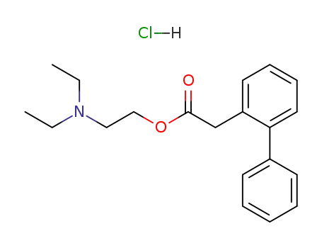 Molecular Structure of 63992-32-5 (2-[(biphenyl-2-ylacetyl)oxy]-N,N-diethylethanaminium chloride)