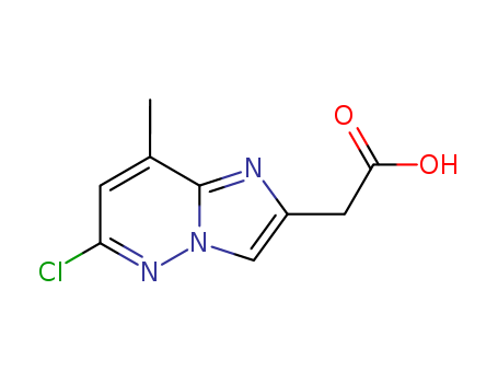 Imidazo[1,2-b]pyridazine-2-acetic acid, 6-chloro-8-methyl- cas  64068-12-8