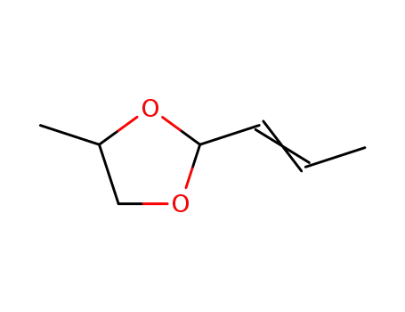Molecular Structure of 6413-13-4 (4-Methyl-2-(1-propenyl)-1,3-dioxolane)