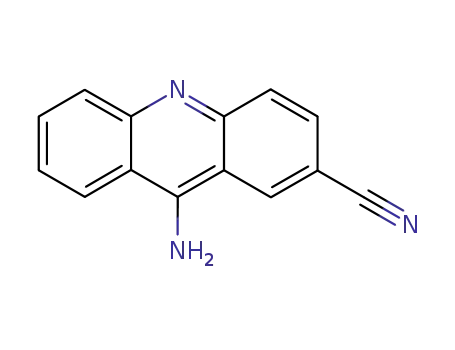 Molecular Structure of 64046-76-0 (9-aminoacridine-2-carbonitrile)