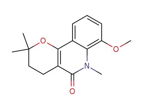 3,4,5,6-tetrahydro-7-methoxy-2,2,6-trimethyl-5-oxo-2H-pyrano-<3,2-c>-quinoline