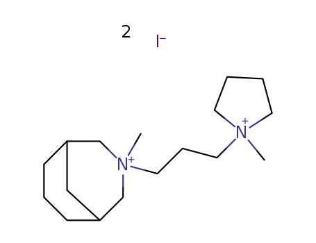 Molecular Structure of 64058-11-3 (3-methyl-3-[3-(1-methylpyrrolidinium-1-yl)propyl]-3-azoniabicyclo[3.3.1]nonane diiodide)