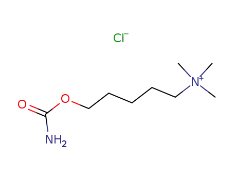 Molecular Structure of 64046-02-2 (5-(carbamoyloxy)-N,N,N-trimethylpentan-1-aminium chloride)
