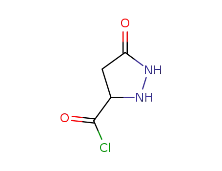 Molecular Structure of 64186-71-6 (3-Pyrazolidinecarbonyl chloride, 5-oxo- (9CI))