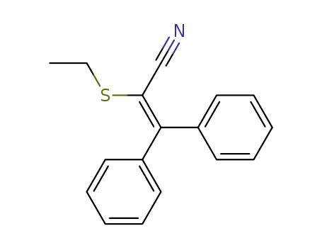 Molecular Structure of 68872-47-9 (2-(ethylsulfanyl)-3,3-diphenylprop-2-enenitrile)