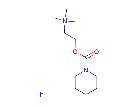 Molecular Structure of 64046-21-5 (N,N,N-trimethyl-2-[(piperidin-1-ylcarbonyl)oxy]ethanaminium iodide)