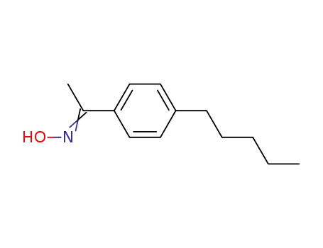 Molecular Structure of 64128-28-5 (1-(4-PENTYLPHENYL)ETHAN-1-ONE OXIME)
