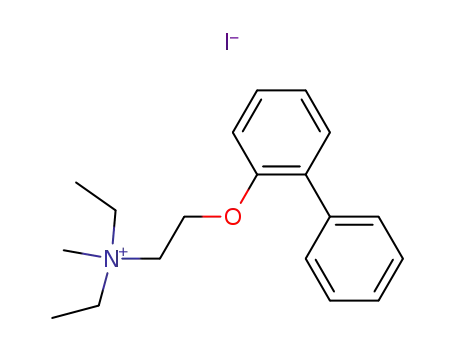 Molecular Structure of 64048-47-1 (2-(biphenyl-2-yloxy)-N,N-diethyl-N-methylethanaminium iodide)